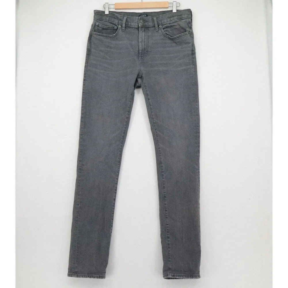 J.Crew Flex Slim Fit Gray Wash Denim Jeans Mens Size 32x34 Stretch